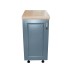 Corp inferior cu 1 Usa Zebra, Alb / MDF Albastru, si blat Artar 40 x 85 x 60